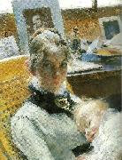 Carl Larsson ateljeidyll jeune mere Spain oil painting artist